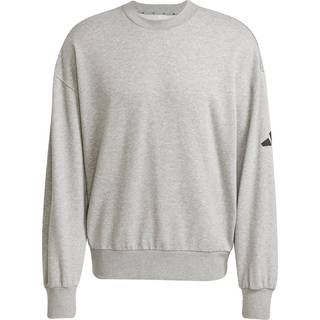 Essentials Loose Fit 3 Bar Logo sweatshirt - Medium Grey Heather / Black - XS
