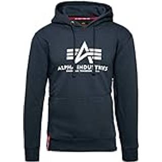 ALPHA INDUSTRIES Herren Hoodie blau unifarben