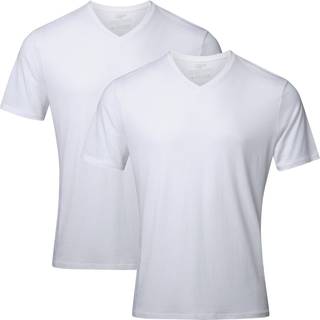 MODAL V-NECK T-SHIRT FOR MEN - White / M / 2-Pack