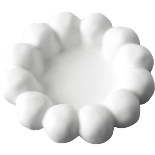 Dbkd Bright Plate Lysfad Ø17 Cm t - Lysestager Keramik Hvid - 20221002W