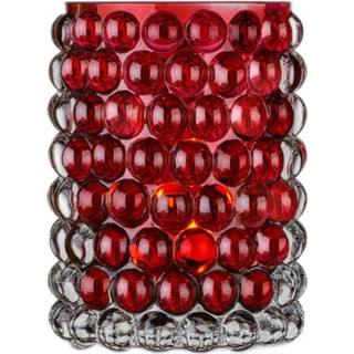 Skogsberg & Smart - Hurricane Boule fyrfadsstage 18 cm rød - Lanterner - RØD
