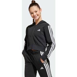 Essentials Full-Zip Kids hættetrøje - Black / White - 170