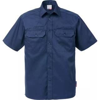 Kansas 100733 Kortærmet skjorte 7387 / Arbejdsskjorte Mørk Marine 4XL