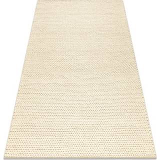 Uldtæppe TAHAR 99004B fløde - HÅNDVÆVET løkke, uniform 120x180 cm
