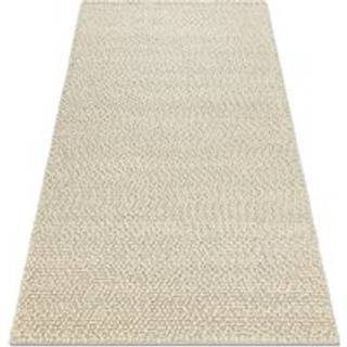 Uldtæppe TAHAR 99005B fløde / grå - HÅNDVÆVET løkke, uniform 120x180 cm