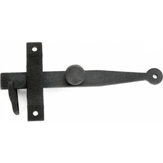 Renovatorer leverer fremstilling af d?rl?s 6 in. Sort st?bejernsportl?s/stald d?rl?sel?s med knobh?ndtag og monteringshardware