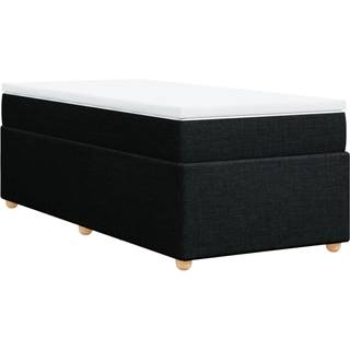 Kontinentalseng Med Madras Stof - Sort / 100 x 200 cm