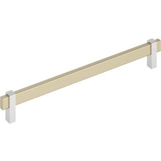 Amerock Mulino 10-1/16 tommer (256 mm) Center-til-centre Golden Champagne/Polished Chrome Cabinet Pull BP36726BBZ26