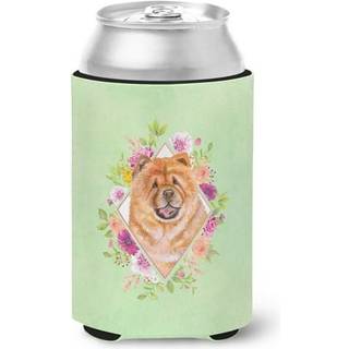 """" Caroline's Treasures CK4291cc Chow #1 Grønne blomster kan eller flaske Hugger Kold-bjælke-koozies 12 oz multicolor """"