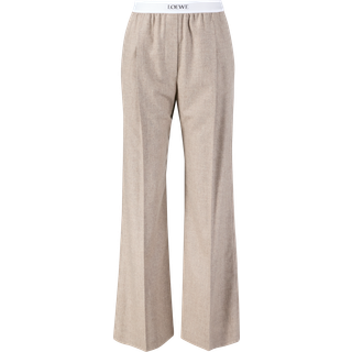Loewe Wool and cashmere wide-leg pants - beige - L