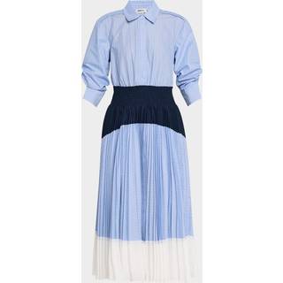 Simkhai Jenella striped cotton-blend midi dress - blue - S