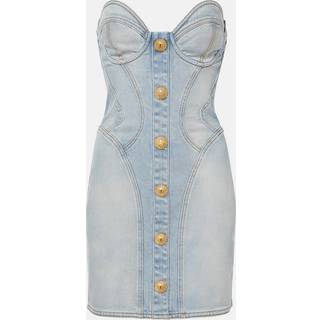 Balmain Denim bustier dress - blue - XL+
