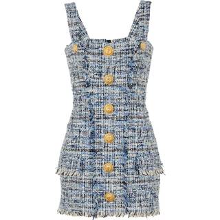Balmain Denim tweed minidress - blue - M