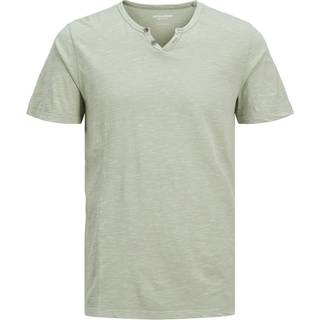 Melange Split Hals T-shirt