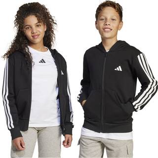 Essentials Full-Zip Kids hættetrøje - Black / White - 176