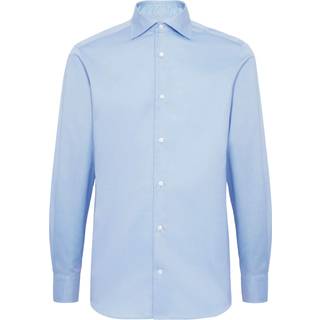 BOGGI MILANO Herren Hemd blau Slim Fit