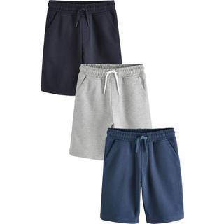 Next Navy/Blue/Grey Regular Fit Basic Shorts 3 Pack (3-16yrs) - 122cm (7 Years)