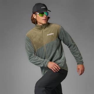 Adidas Men's Terrex Multi Full-ZIP Fleece Jacket Legend Ivy/Olive Strata, S