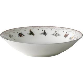 Wik & Walsøe Julemorgen Dyb Tallerken 20 Cm - Dybe tallerkner Benporcelæn Hvid - 75401