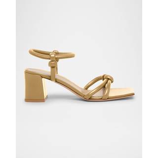 Gianvito Rossi Juno 55 leather sandals - gold - EU 37