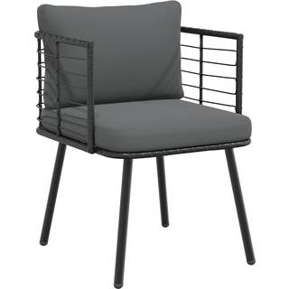 Havestol Med Hynder Polyrattan - Sort