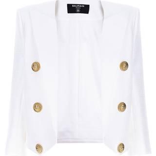 Balmain Side To Side spencer jacket - white - XS