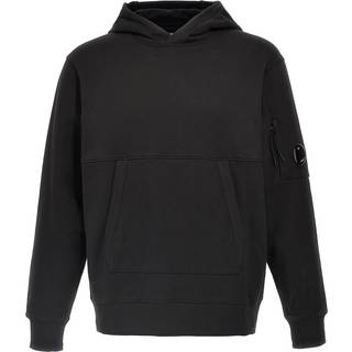 Sweatshirt C.P. Company Diagonally Raised Fleece Hooded Sweatshirt Black XL - Black - XL