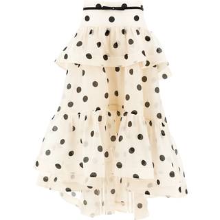 Zimmermann Crush polka-dot linen and silk maxi skirt - white - XXS