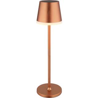 LED-solcellelampe, metal, kobberfarvet, højde 41 cm, IP44