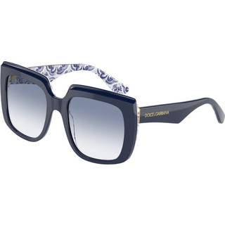 Dolce & Gabbana Kvinde DG4414 341419 Solbriller Acetat Blå Blå Firkantet Normal Skygge