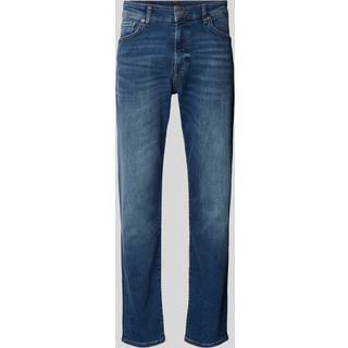 Regular fit maine-jeans i blå denim med ekstra stræk