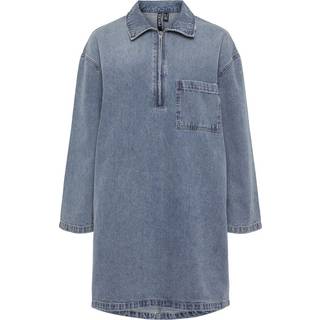 PIECES dame kjole PCRENE - Medium blue denim - XS