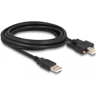 USB kabel 2.0 - USB-A han / USB-B han med skruer - 3 m