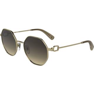 LONGCHAMP Kvinde LO179S 727 Solbriller Metal Guld Brun Rund Normal Skygge