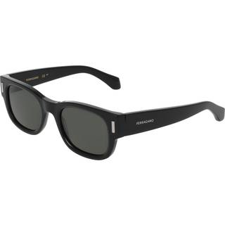 Ferragamo Uomo SF2064SE 001 Solbriller Acetato Nero Squadrata Normale