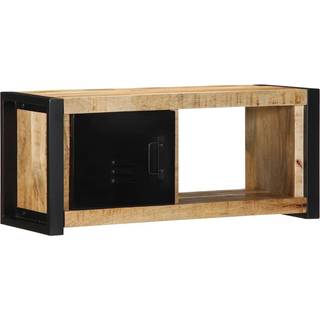 Tv-Bord 80X30X35 Cm Massivt Genbrugstræ - Massivt ru mangotræ