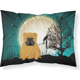 Caroline's Treasures Halloween Scary English Bulldog Red Fabric Standard Pillowcase BB2312Pillowcase
