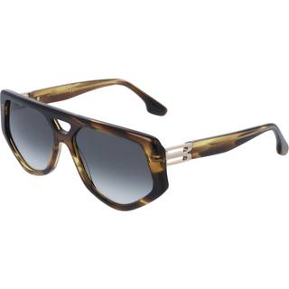 Victoria Beckham VB681S 318 58 Solbriller Kvinder Brun - Striped Khaki Brown - 58mm