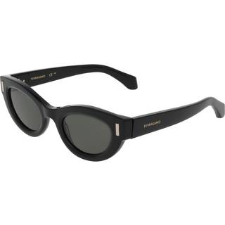 Ferragamo Donna SF2062SE 001 Solbriller Acetato Nero Cat Eye Normale