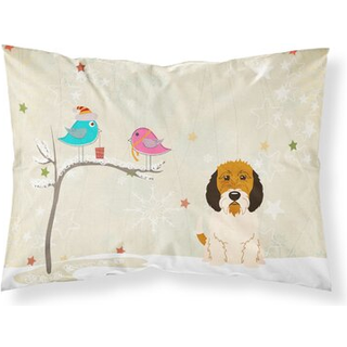"""" Carolines skatte julegaver mellem venner petit basset Griffon Veenden Fabric Standard Pillowcase BB2551Pillowcase Multicolor """"