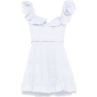 Zimmermann Pleated riffles bustier dress - blue - S