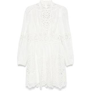 Zimmermann Acacia Broderie embroidered linen minidress - white - XL