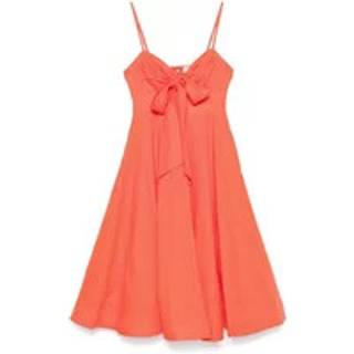 Zimmermann Crush bow-detail linen midi dress - red - XXS