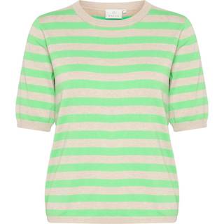 Kaffe Kalizza Striped Knit Strik 10508410 Feather Gray Mel./Green (XSMALL)
