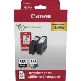 CANON PG-585/CL-586 PHOTO VALUE 4X6 PHOT PAPER(GP-501 50SH+BLK/CL CA SUPL