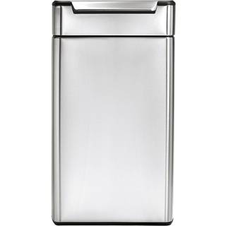Skraldespand med touch bar, 40 L, Slank, rustfrit stål - simplehuman