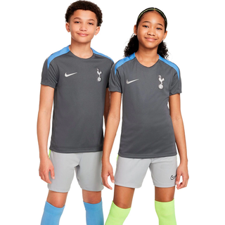 Maskinstrikket Tottenham Hotspur Strike Third Nike Dri-FIT-fodboldoverdel med korte ærmer til større børn - grå