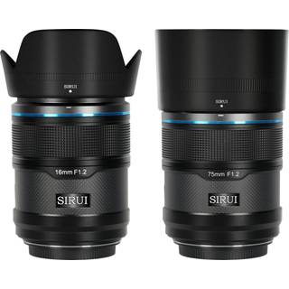Sirui Sniper 16mm + 75mm F1.2 APS-C Auto-Focus Lens Kit Carbon Fujifilm X-Mount black