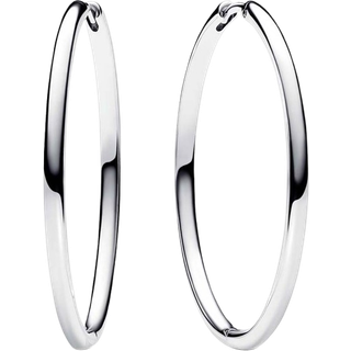 Pandora Pandora Moments 40 mm Charm Hoop Earrings - Silver
