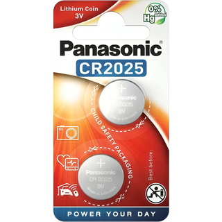 Panasonic Mini CR2025 Batteri 3V - 2 stk.